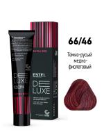 66/46 Краска-уход De Luxe, темно-русый медно-фиолетовый (Extra Red), 60 мл