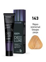 143  Краска-уход De Luxe, медно-золотистый блондин ультра (High blond), 60 мл